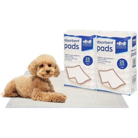 Tapis d'apprentissage propreté chiots 60x60 cm, lot de 50 jetables absorbants (1/5)