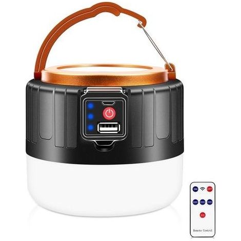 Lanterne Camping LED Rechargeable, 1000LM Lampe de Camping Solaire, Lampes Camping Télécommande Portable pour Tentes, 5 Modes, Camping, Pêche, Chasse (1/5)