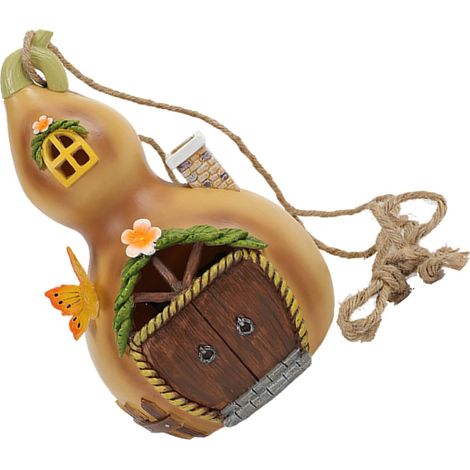 Statue De Maison Gourde Solaire Résine Décoration Éclairage De Jardin Élégante Et Pratique Pour Extérieur Et Balcon (1/5)