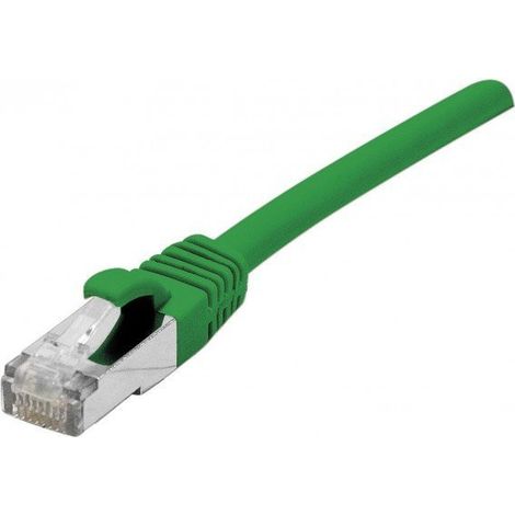 divers Cordon RJ45 CAT 6A S/FTP TPE écologique snagless vert certifié GRS - 0,15 m (ECF-854527)