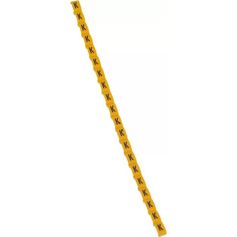 Legrand 038420 Duplix-Markierungsbuchstabe „K“ gelb (600 Stück) – internationaler Farbcode (1/2)