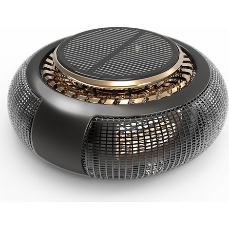 Diffuseur d'arômes intelligent pour voiture, diffuseur d'arômes rotatif à énergie solaire, accessoire auto, ornement d'aromathérapie pour voiture (noir, eau de Cologne) (1/5)