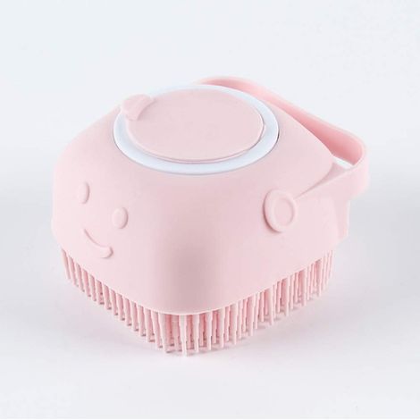Brosse de Bain en Silicone pour bébé Douche de Massage pour Enfant Ultra-Douce Brosse Propre (Rose)), (1/4)