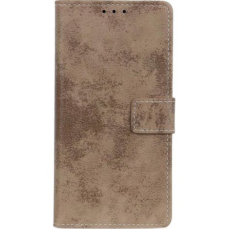 Étui portefeuille pour Alcatel 1S (2021) - Vintage marron clair - Coque avec rangement cartes (1/5)