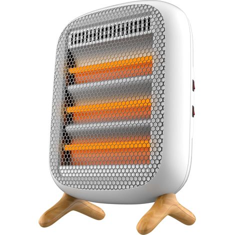 Cecotec Stufa Elettrica Termoventilatore Infrarossi ReadyWarm 1200 Infrared. 1200W, 3 Livelli Calore, Interruttori Laterali, Maniglia Trasporto, Calore Uniforme, Sensore Antiribaltamento, Sicuro