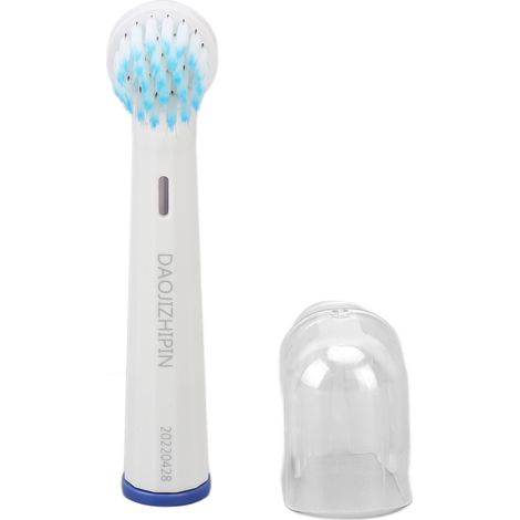 Lot de 2 têtes de brosse à dents électriques arrondies, recharges pour nettoyage en profondeur et blanchiment. (1/5)