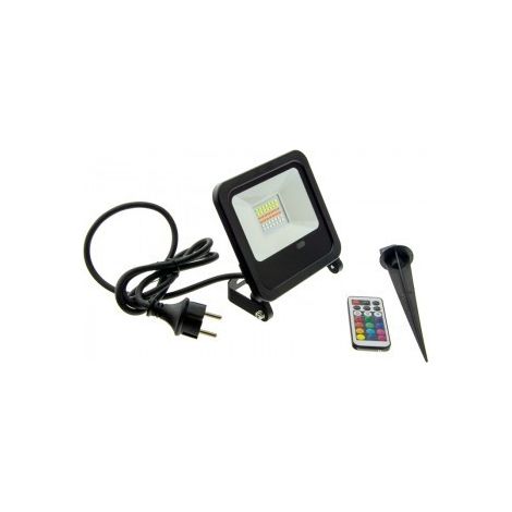 Projecteur LED RGB 50W télécommande IP65 (1/5)