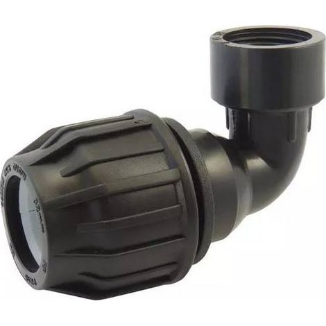 Coude à compression 90° femelle BSP Ø A: 32mm Ø B: 3/4''