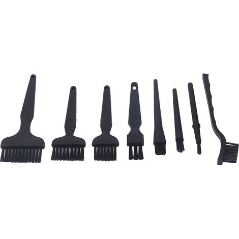 Ensemble de 8 brosses antistatiques, brosses de nettoyage rainurées, brosses de réparation de cartes mères, brosses de dépoussiérage, brosses pour circuits imprimés (1/5)