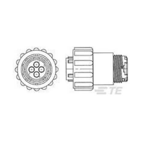 TE Connectivity 796288-1 Cosse cylindrique mâle mâle, droit Nombre total de pôles: 37 Série (connecteur rond): CPC 1 pc(s) D922481 (1/2)