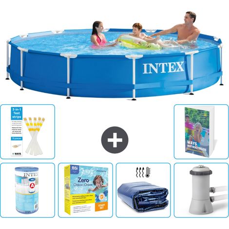 Frame Pool Rund - 366x76 cm - 7-teilig S50