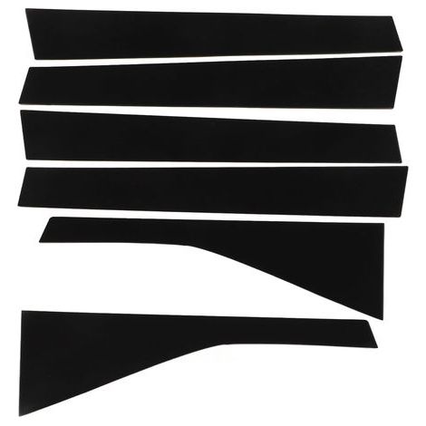 6 pièces garniture de montant de porte et fenêtre PC noir brillant moulure couverture remplacement pour JAZZ 2004-2007 (1/5)