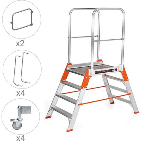 Piattaforma 2x6 gradini - Altezza massima di lavoro 3.26m - 97306R-MCP