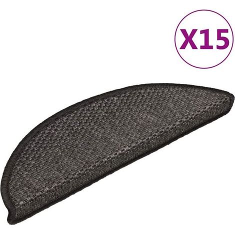 Lot de 15 bandes adhésives pour escalier, 56 x 17 x 3 cm, gris anthracite (1/5)