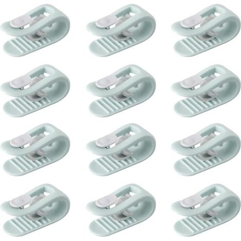 12 Green Duvet Clips, Duvet Cover Clips, Duvet Clips, Duvet Fasteners, Fitted Sheet Fasteners, Needle-Free Anti-Slip Bedding Accessories (1/2)