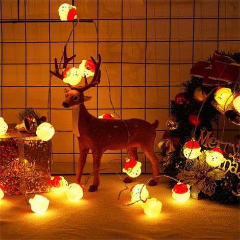 LED-Lichterkette mit Eisbär-Motiv, 3 Meter, 20 Lichter, Partydekoration fürs Schlafzimmer, Weihnachtsbär, 3-Batterie-Version (1/5)