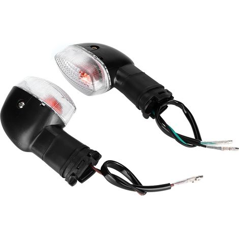 2PCS Feux de Clignotants de Modification Moto pour YAMAHA R1, Accessoires Noir et Blanc (1/5)