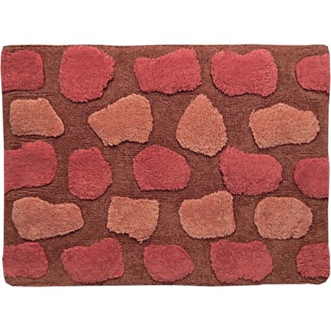 Tappeto Da Bagno Antiscivolo Disegno Stone Colore Rosa, misura50x80coloreRosa (1/2)