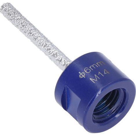 Meule doigt diamant brasage sous vide fraise M14 pour porcelaine céramique dure 6 mm (1/5)