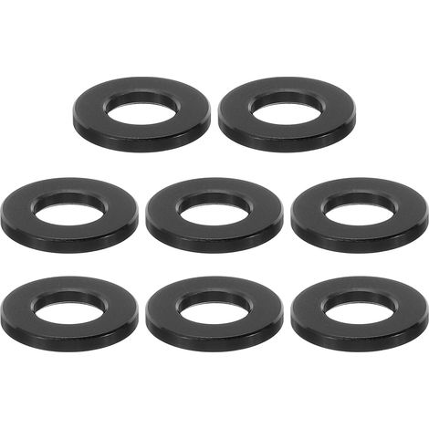 Entretoise en Aluminium, 8 Pcs Métal Entretoises Aluminium 8,2mm ID x 16mm OD x 2mm L Vis d'Espacement en Aluminium Ronde pour 1/3" ou M8 Boulons à Vis, Noir (1/5)