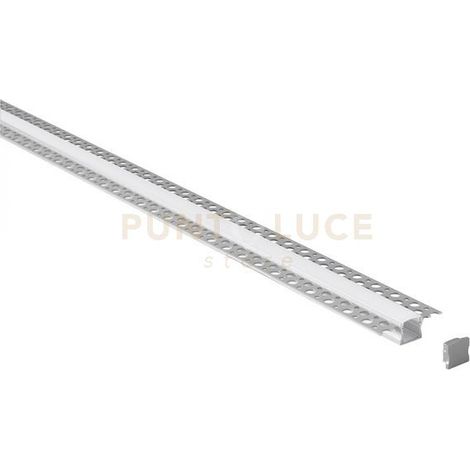 GSTP140- PROFILO IN ALLUMINIO A SCOMPARSA PER CARTONGESSO COLORE GRIGIO PIU DIFFUSORE MT2