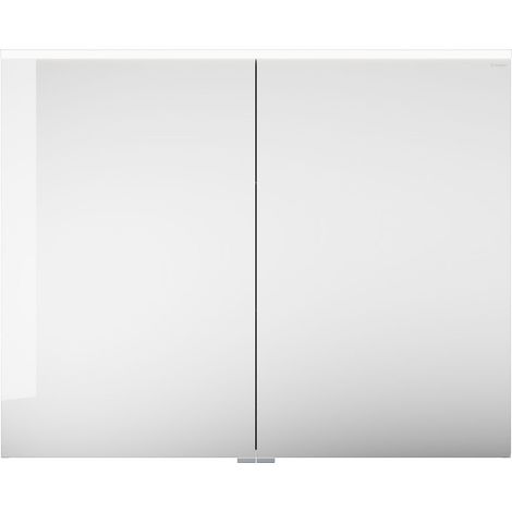 burgbad Eqio armario con espejo con luz LED superior, 2 puertas, (1/2)
