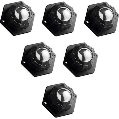 6 Pcs Roulette Charge Lourde, Roulettes à Billes pour Forte Charge Charge 200kg Roulettes Pivotantes Autocollantes pour Petits Appareils de Cuisine