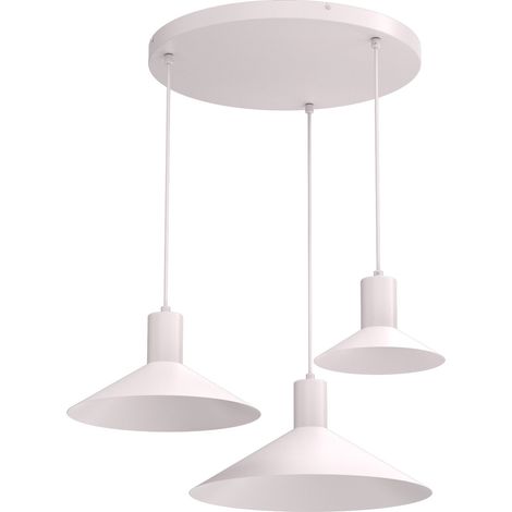 Suspension minimaliste kaszmir à 3 abat-jours coniques plats GU10 3x8W (1/2)