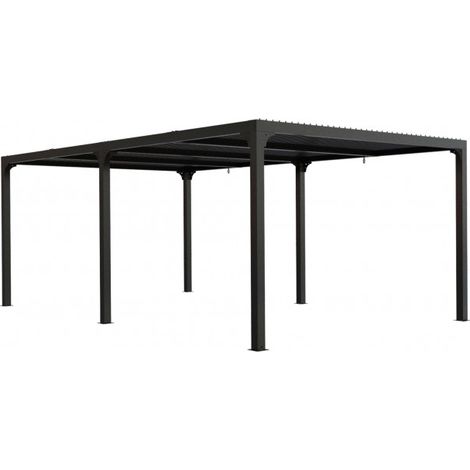 Pérgola bioclimática de 360x600cm en aluminio, tamaño XXL (1/5)
