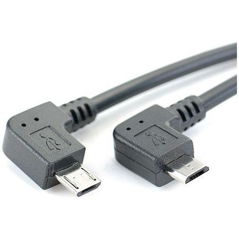 Rechtwinkliges OTG-Datenkabel, Micro-USB-Stecker auf Micro-USB-Stecker für Android-Telefone, ermöglicht den Anschluss an DAC-Kopfhörerverstärker/Decoder. (1/5)