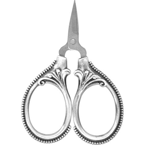 Ciseaux de couture portables en acier inoxydable pour broderie et travaux manuels, couleur argent. (1/5)