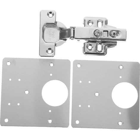 Charnières de meuble en acier robustes et dissimulées avec plaque de réparation (1/5)
