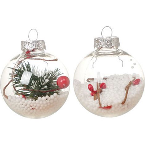 Bola De Adorno Colgante - Bola Transparente Para Decoración Navideña - Ideal Para Árbol De Navidad, Fiesta, Boda, Hogar Y Comercio - Unidad (1/5)