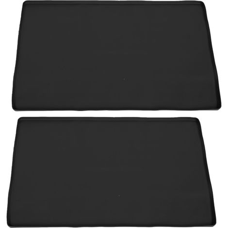 Bac égouttement huile silicone, étanche anti-fuite, loquet automobile sous sol garage, noir plat 2 (1/4)