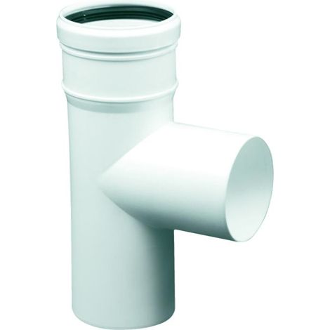 Raccordo a "T" 90° MMF in polipropilene bianco completo di guarnizione Ø 125