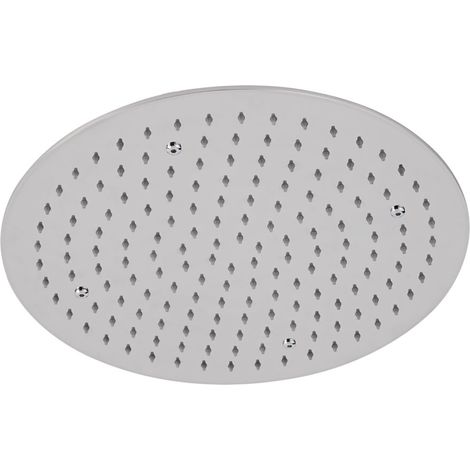 Milano Arvo Chrome 400mm Round Ceiling Mounted Recessed Shower Head