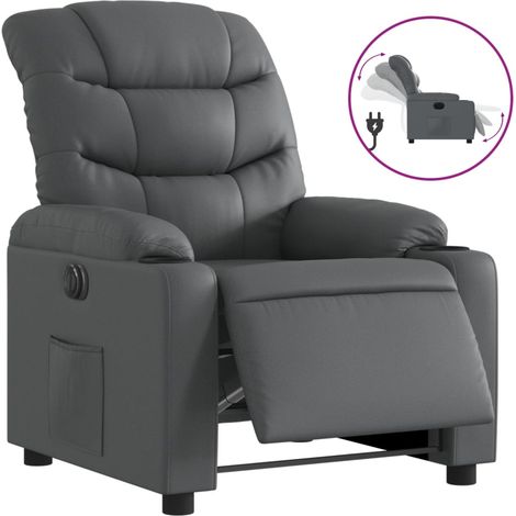 Maison Exclusive - Relaxsessel Elektrisch Grau Kunstleder