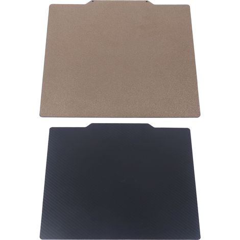 Magnetische Bauplatte aus Federstahl, glatte Kohlefaser, strukturierte PEI-PET-Oberfläche, doppelseitiges Druckbett für 3D-Drucker, Ersatzteil (1/5)