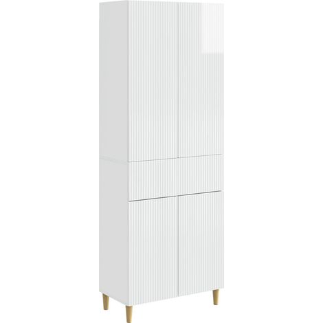 Schrankset 2 pcs Hochglanz Weiß 66 x 34,5 x 90 cm Holzwerkstoff vidaXL (1/5)