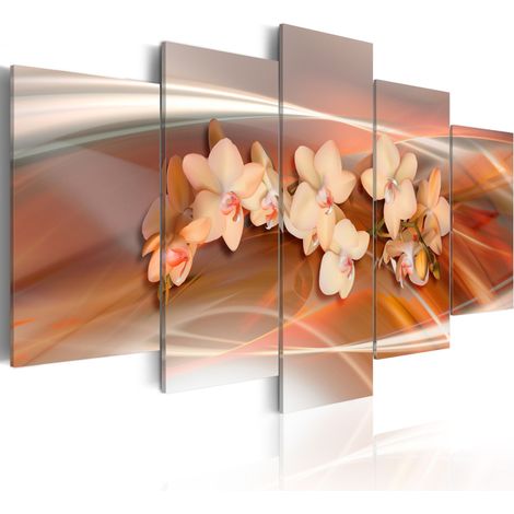 Quadro - Orchidea di calde tonalita' di grigio - 100x50 (1/4)
