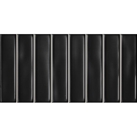 Carrelage imitation pierre romi 15x30 cm Noir (1/2)