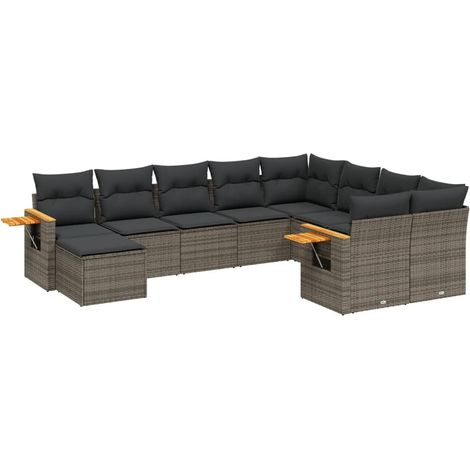 Maison Exclusive - Patio Sofa Set 7 plaza Grey (1/5)
