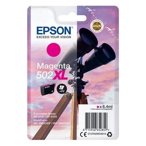 Epson C13T02W34010 502XL cartuccia d'inchiostro 1 pz Originale Resa elevata (XL) Magenta