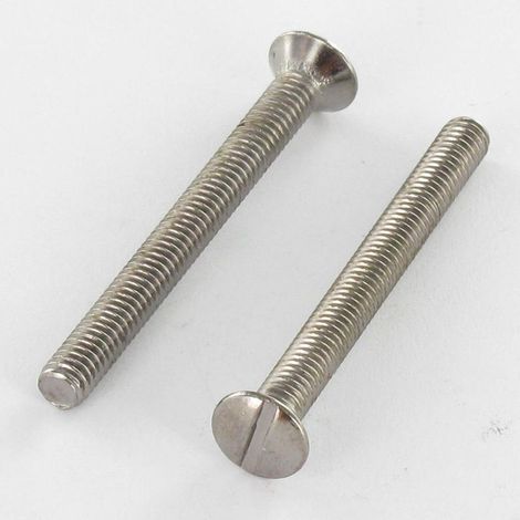 Vis métaux Tête fraisée bombée TFB Fendue M4X40 Acier chrome-10 pièces