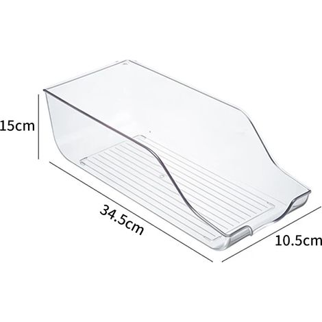 Boîte de rangement transparente pour réfrigérateur (coco) - Organisateur de fruits et légumes - Contenant transparent pour le rangement des aliments et boissons dans la cuisine (1/5)