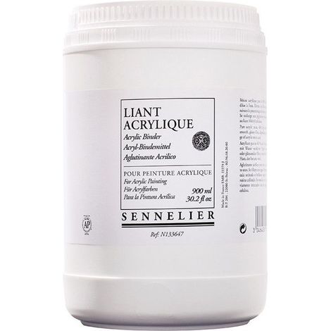 Liant acrylique pour pigments purs - Sennelier - Pot de 900ml