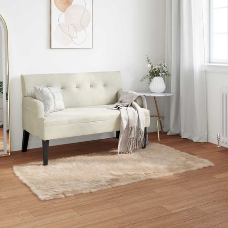 Teppich aus Kunstschaffell TAFALLA Beige 60 x 110 cm Polyester (1/5)