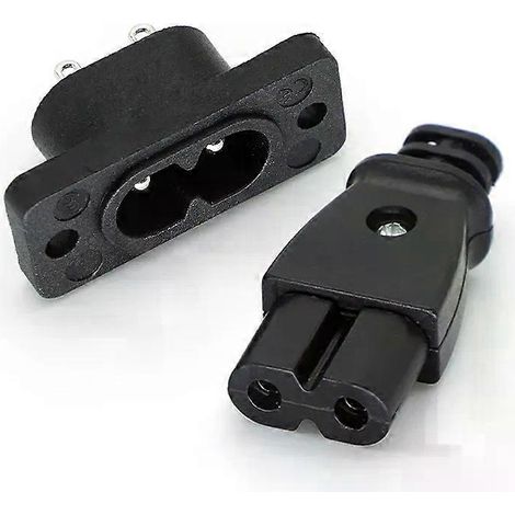 C8-Steckersteckdose, C7-Buchse, integrierter elektrischer Steckverbinder, Wechselstrom 25 A, 5 A, 250 V, 8-förmige Steckdose (1/4)