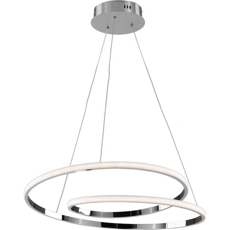 Sospensione Moderna Malena Con Led Integrato Metallo E Alluminio Cromo Lucido (1/3)