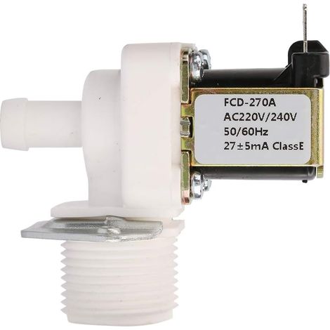 Électrovanne électrique 220V 230V normalement fermée NC en plastique pour machine à glaçons robinet électromagnétique eau vanne solénoïde pour distributeur de glace et appareil frigorifique (1/5)